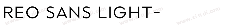 Reo Sans Light字体转换